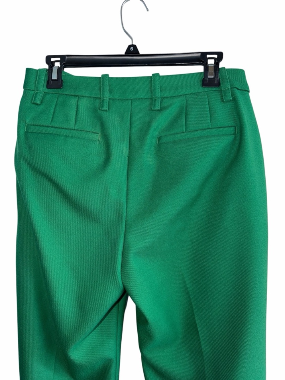 Banana Republic Lido Pants Green Mid-rise Straight Italian Wool Size 8 - Picture 4 of 10